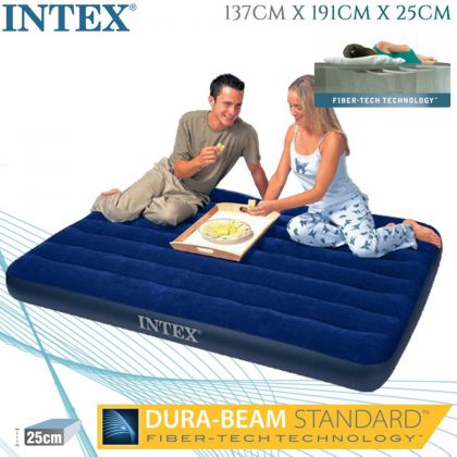 INTEX 64758 Kasur Angin Durabeam Double Blue 137X191X25cm